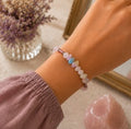 Bracelet Quartz, Morganite et Améthyste