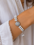 Bracelet en Howlite sur macramé