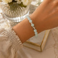 Bracelet Jade pâle et Aigue-marine - Pierres naturelles