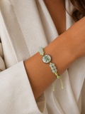 Bracelet en Jade sur macramé