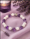 Bracelet Améthyste et Nacre en pierres naturelles