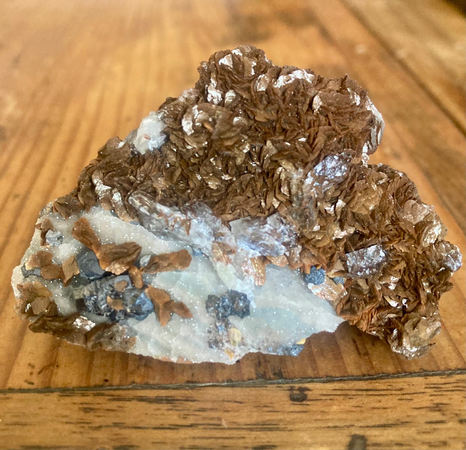 Sidérite et mini Baryte - Pierres minérales brutes