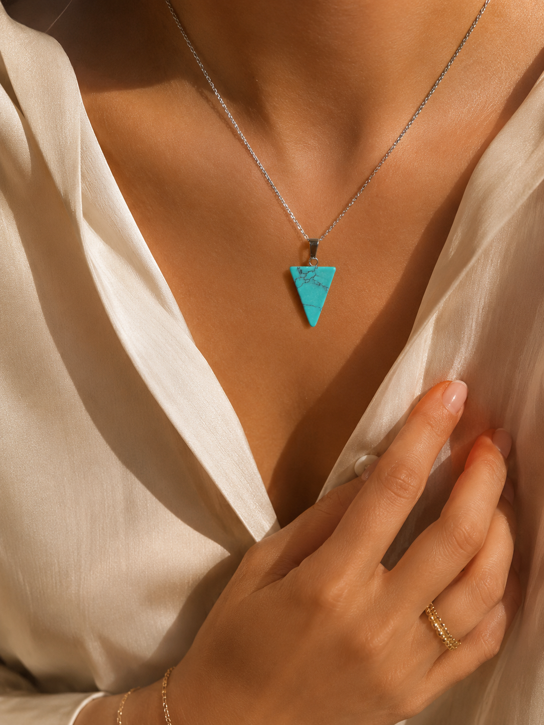 Pendentif Turquoise - Pierre minérale