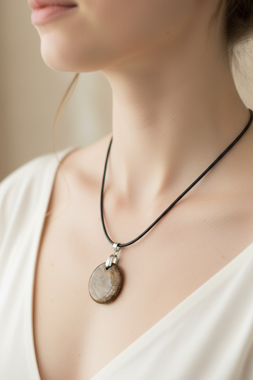 Pendentif Bronzite - Pierre minérale