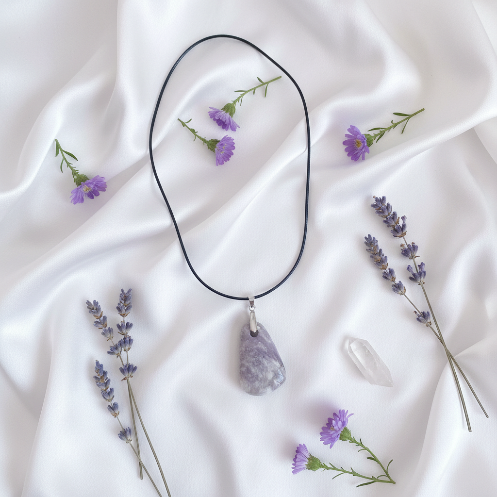 Pendentif Lépidolite - Pierre minérale