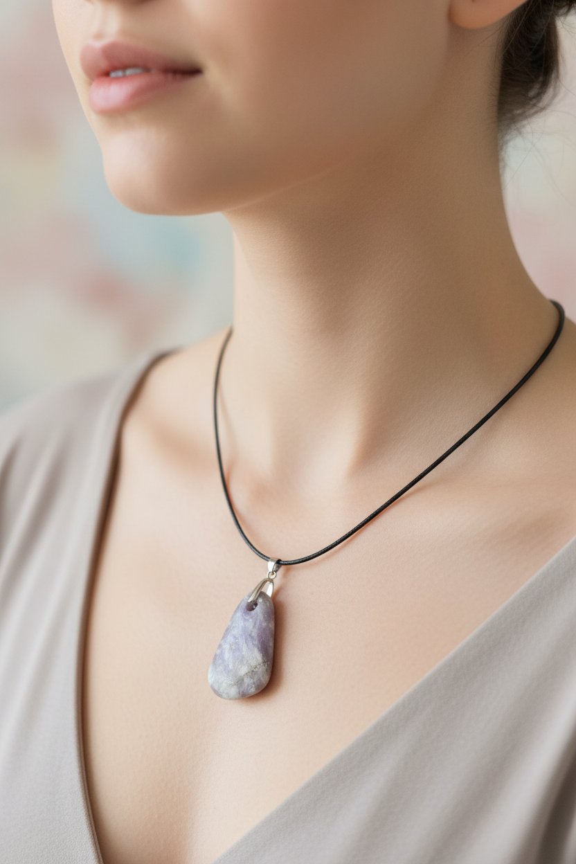 Pendentif Lépidolite - Pierre minérale