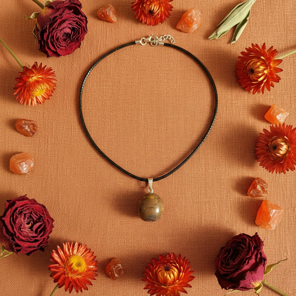 Pendentif Mookaïte boule - Pierre minérale