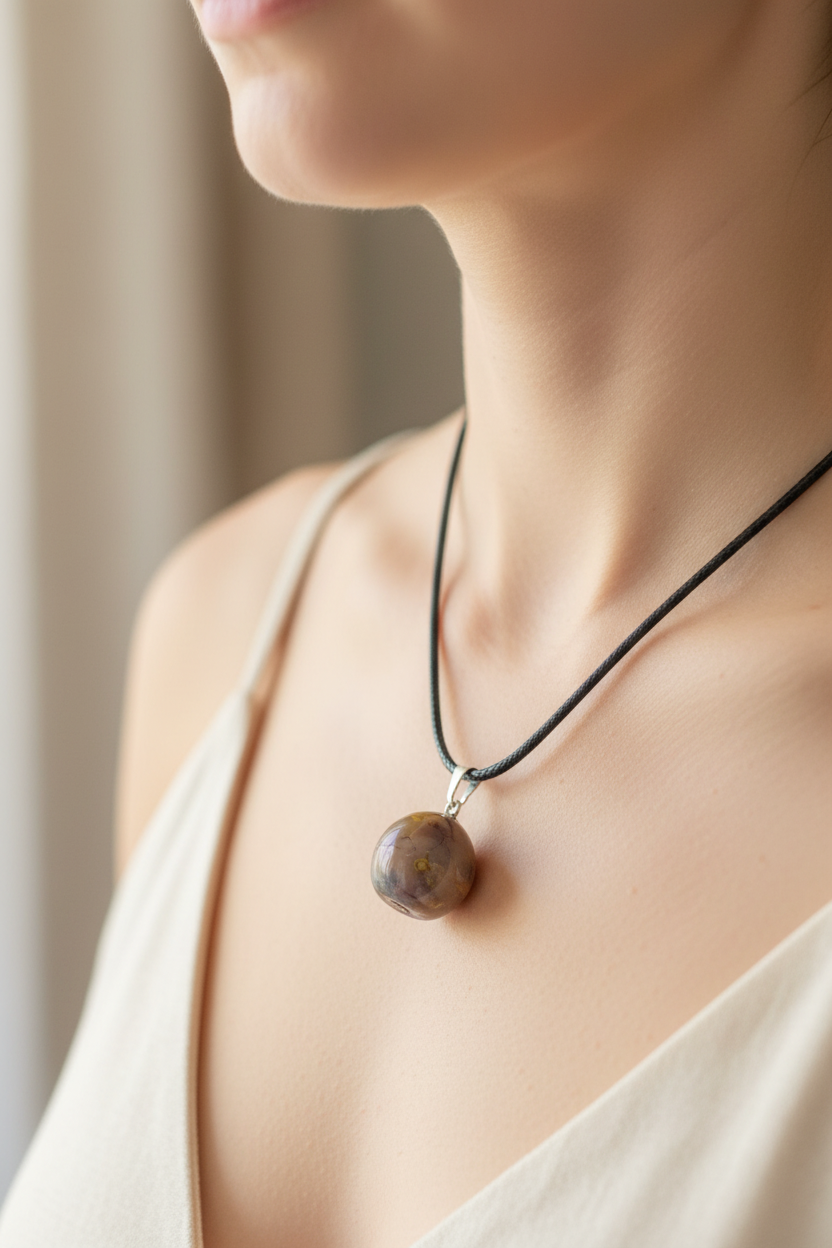 Pendentif Mookaïte boule - Pierre minérale